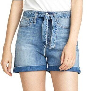 Silver Jeans Shorts Denim Tied Wide Cuffed Preppy Casual Boho Classic Size 27